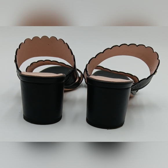 KATE SPADE New York Scalloped Edge Sandal  BLACK size 6 - Picture 4 of 12